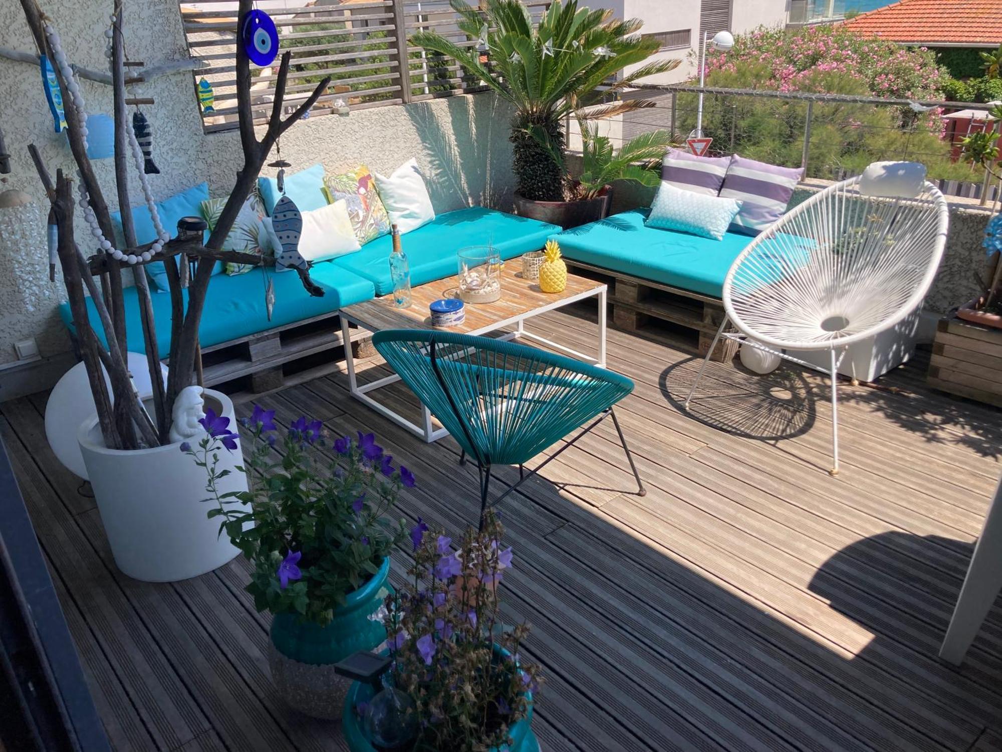 Duplex 105 m2 vue mer, terrasse 30m2 Mauguio Eksteriør bilde