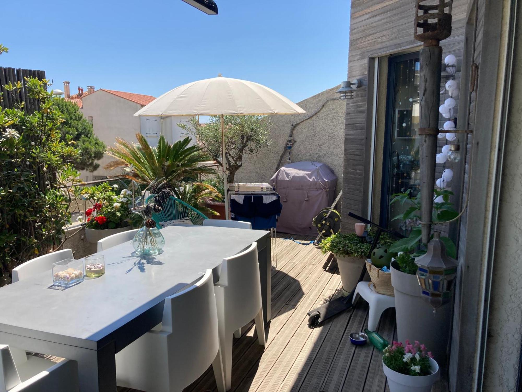 Duplex 105 m2 vue mer, terrasse 30m2 Mauguio Eksteriør bilde