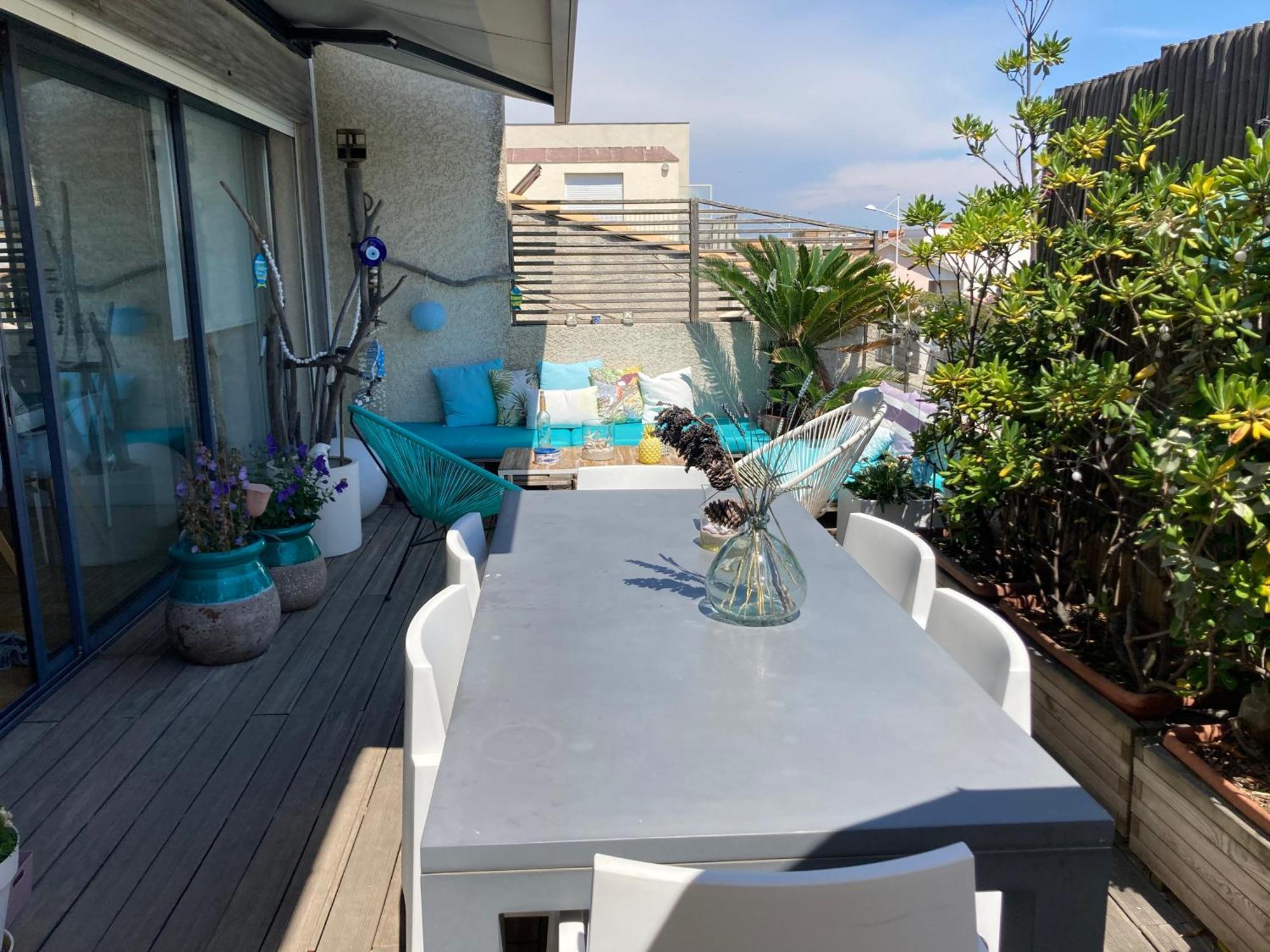 Duplex 105 m2 vue mer, terrasse 30m2 Mauguio Eksteriør bilde